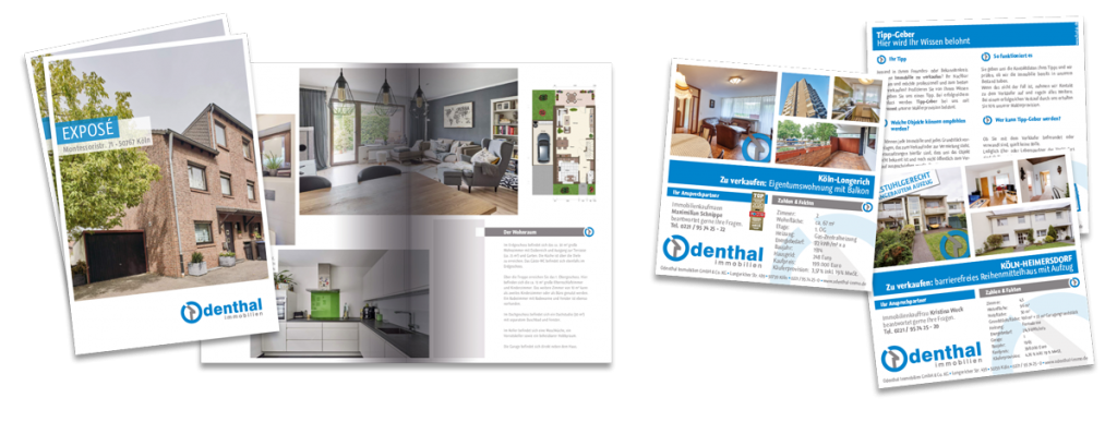 Professionelle Unterlagen zur Immobilienvermarktung erstellt durch Odenthal Immobilien