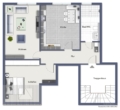 Grundriss - HELLE 2-ZIMMER DACHGESCHOSSWOHNUNG MIT GARTENMITBENUTZUNG IN BICKENDORF