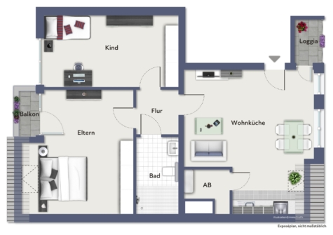 !Neubau! 3-Zimmer-Wohnung in Niehl!, 50735 Köln / Niehl, Etagenwohnung