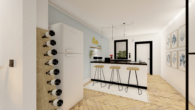 Sanierte 3-Zimmer-Wohnung mit Terrasse und Wintergarten in Grevenbroicher Fußgängerzone - Visualisierung Küche