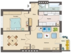 Grundriss - SCHÖNE 3-ZIMMER-WOHNUNG MIT BALKON UND GARTEN IN BICKENDORF!